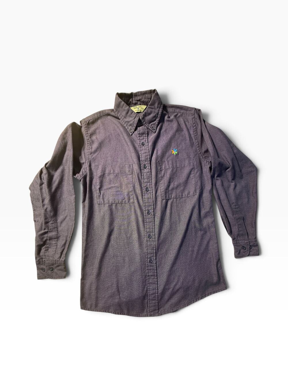 FedEx Stan Herman Mens Charcoal Gray Long Sleeve Button Down Uniform Shirt